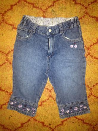 Dívčí rifle květy, h&m,74