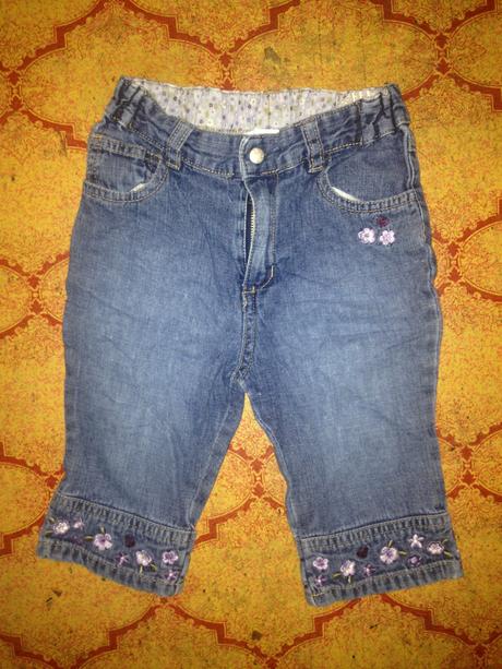 Dívčí rifle květy, h&m,74