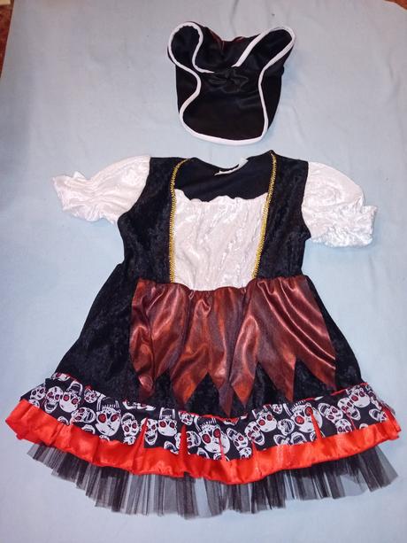 Karnevalová maska  pirátka vel. 116, 