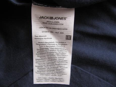 Bavlněné tmavě modré tričko jack&jones, m