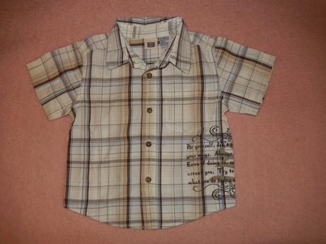 Světlá károvaná košile, 80