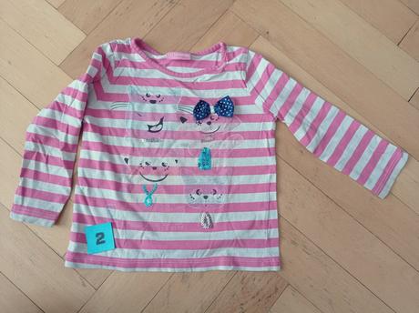 Triko dlouhý rukáv 98/104 kočky, cherokee,98