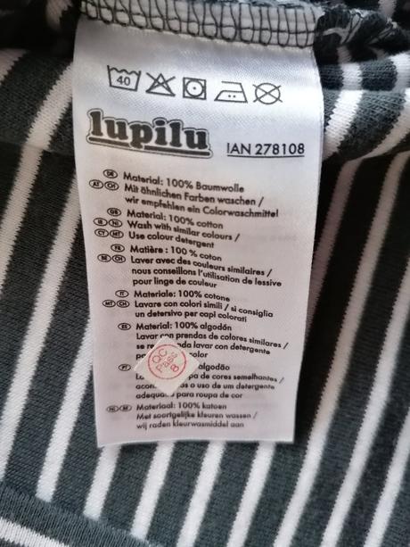 Bavlněné pruhované tričko s rolákem vel. 122-128, lupilu,122
