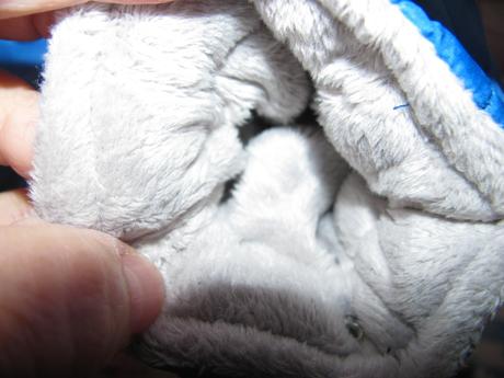 Kojenecká zimní kombinéza s kapucí a návleky, 68