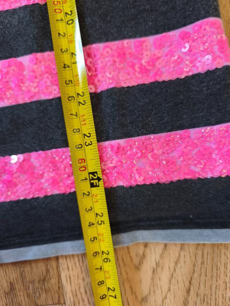 Dlouhé tričko s flitry 170 / xs-m, h&m,170