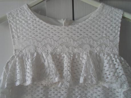 Bílé krajkové šaty šatičky, f&f,158