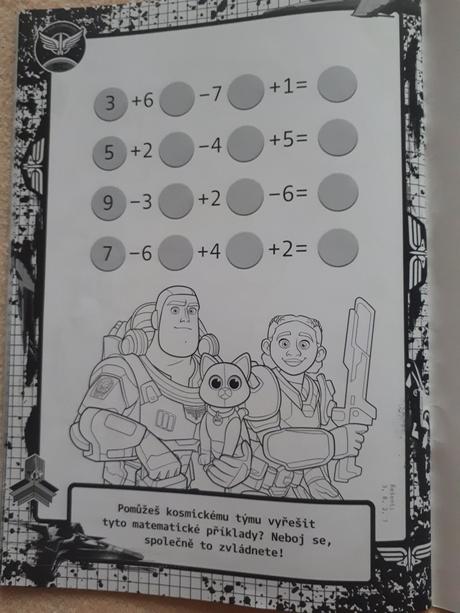 Toy story buzz rakeťák omalovánky se samolepkami,