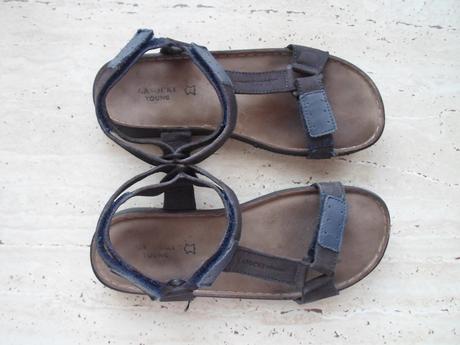 Modré boty sandály kožené, lasocki,35