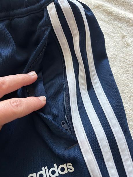 K8/ tepláky sportovní modré - v.13/14 let zn. adid, adidas,164
