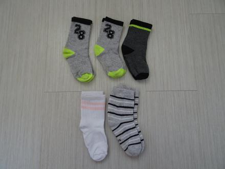 5x dětské ponožky vel. 23-26, 23