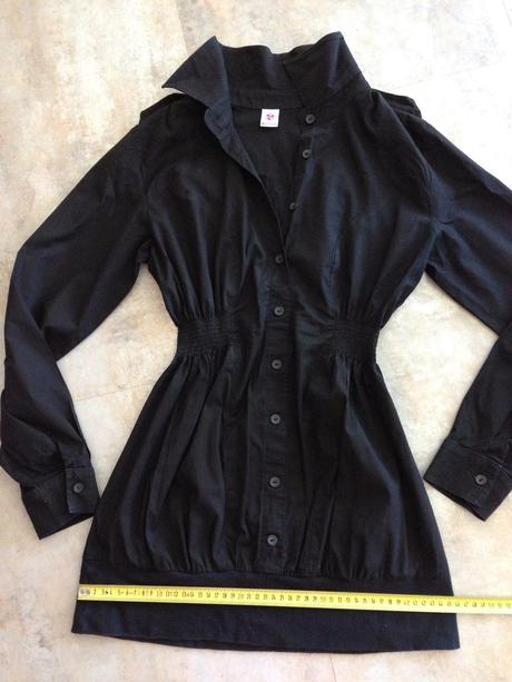 Černá těhotenská košile tunika dlouhý rukáv vel.l, l