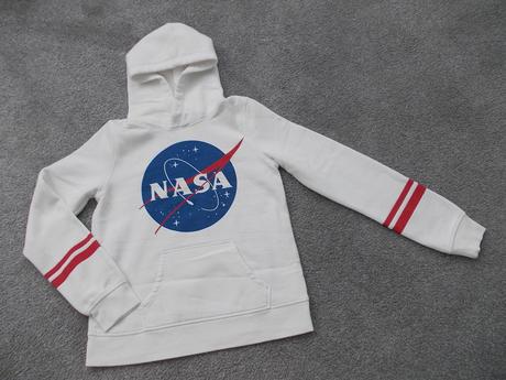 Bílá mikina nasa, vel. 158/164, h&m,158
