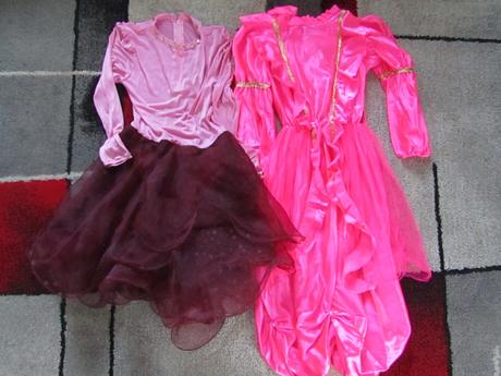 Šaty a sukně pro princeznu na maškarní vel.128/140,