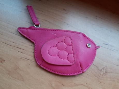 Malá peněženka růžová ptáček, 