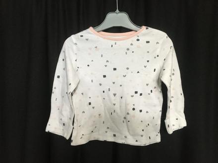 Vel. 68 bílé vzorkované triko, 68