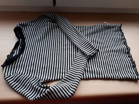 Pruhované vroubkované tričko pdl, pompdelux,104