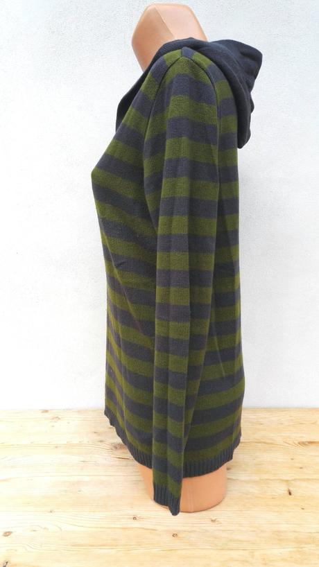 Pruhovaný svetřík s kapucí z-one - vel.m, 170