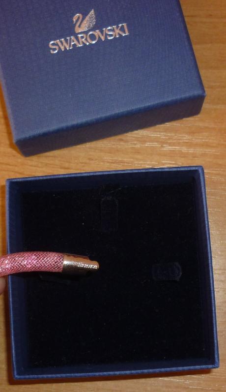 Růžový náramek s krystaly swarovski, swarovski
