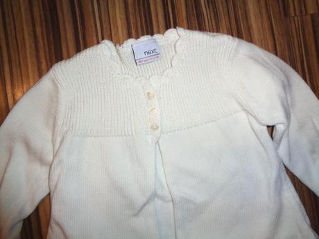 Krásný bílý přízový tuničkový svetr od nextu, next,86