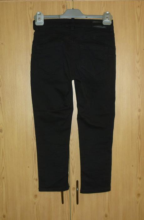 Černé dámské 3/4 džínové kalhoty takko fashion, takko,36