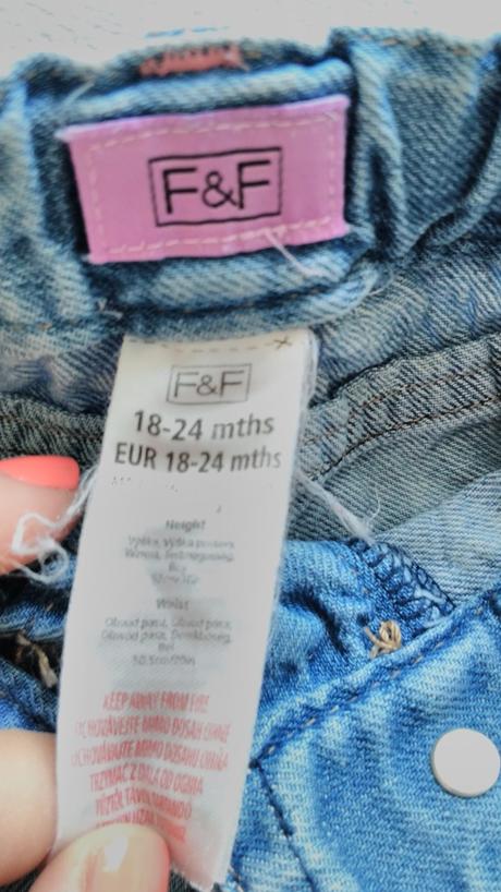 Riflové šortky vel. 86-92, f&f,86