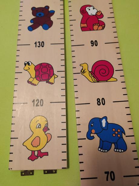 Dřevěný metr se zvířátky, 