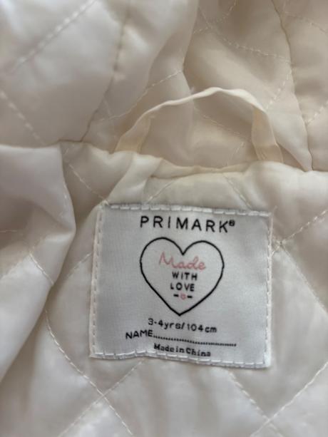 Zimní chlupatá bundička - v.3/4 roky, primark,104
