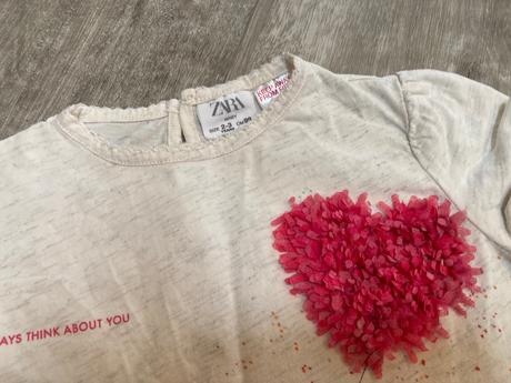 Tricko se srdickem, zara,98