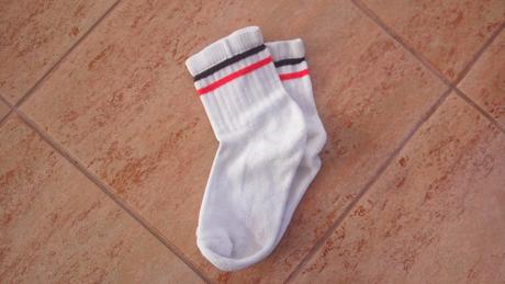 Sportovní ponožky - bílé s proužkem, vel. 30-32, 30