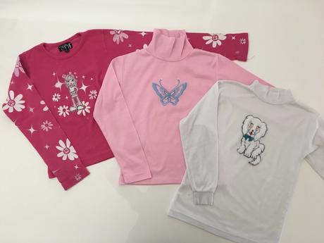 Dívčí trička dlouhý rukáv 3 ks (8 - 10 let), 134
