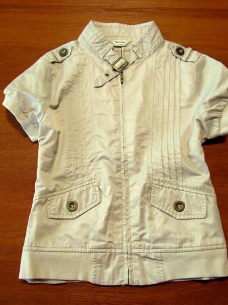 Dívčí šedo-stříbrná vesta vel 164, 164