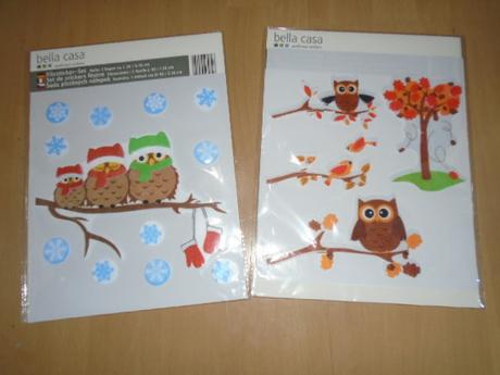 Dekorace na zeď sova sovičky 2x, 