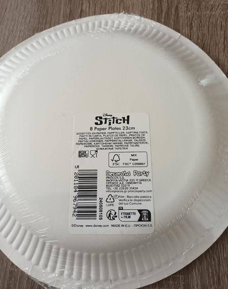 Papírové talíře lilo a stitch, 