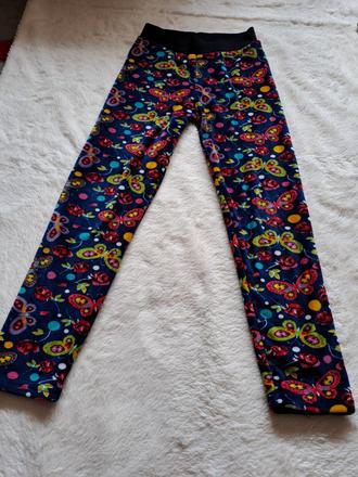 Zateplené legíny 128/134 top stav, 128