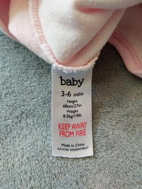 Froté overálek se zajíčkem zn. baby pink, 68