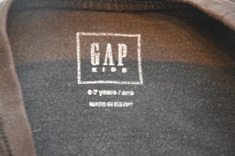 122 gap bavlněné prouhaté triko dlouhý rukáv, gap,122