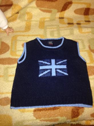 Klučičí vesta - vestička vlajka vel. 74 - 80, next,74