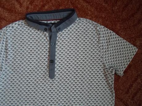 Bílé tričko triko s límečkem polo, next,140