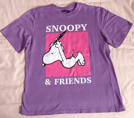 Dívčí triko fialové snoopy krátký rukáv takko, takko,s