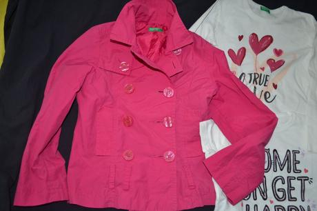 Bunda benetton v.110+ 3x tričko, 104–116