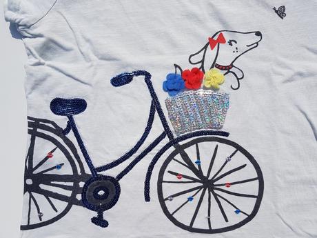 L195	dívčí triko s kr. rukávem pejsek vel. 128, palomino,128