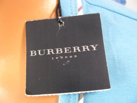 Dámské pružné modré tričko, dlouhý rukáv, burberry,l