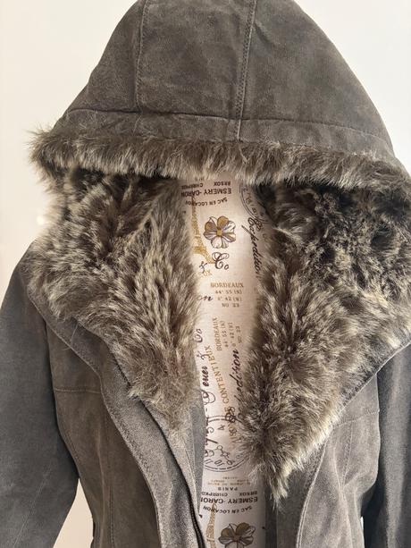 Tchibo kozeny kabat khaki + svetr a bluza, tchibo,34