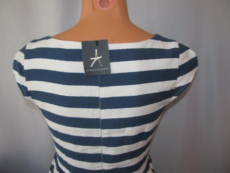 Dámské modro bílé pruhované letní šaty, atmosphere,40