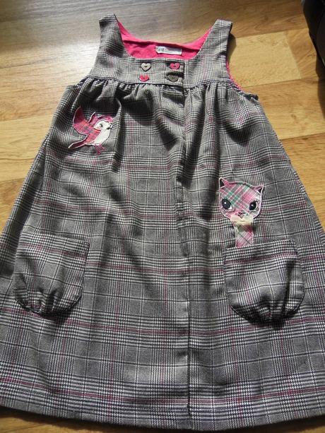 Kostičkované šaty, h&m,128