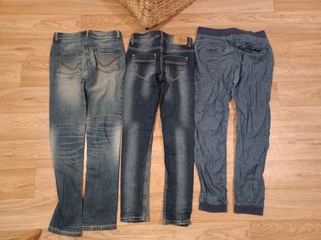3krát džíny rifle takko c&a h&m 146/152, h&m,146