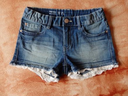 Džínové kraťasy, lindex,140