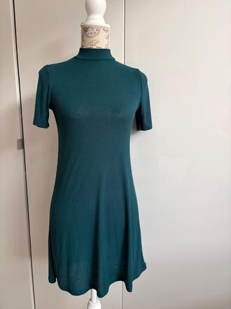 Zelené šaty se stojáčkem, h&m, velikost 32, h&m,32