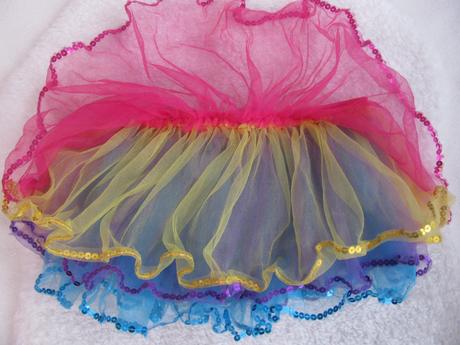 Barevná tylová vícevrstvá sukně, 104