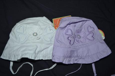 Letní kloboučky pro nejmenší,bavlna,0-6měs., 56 / 62 / 68